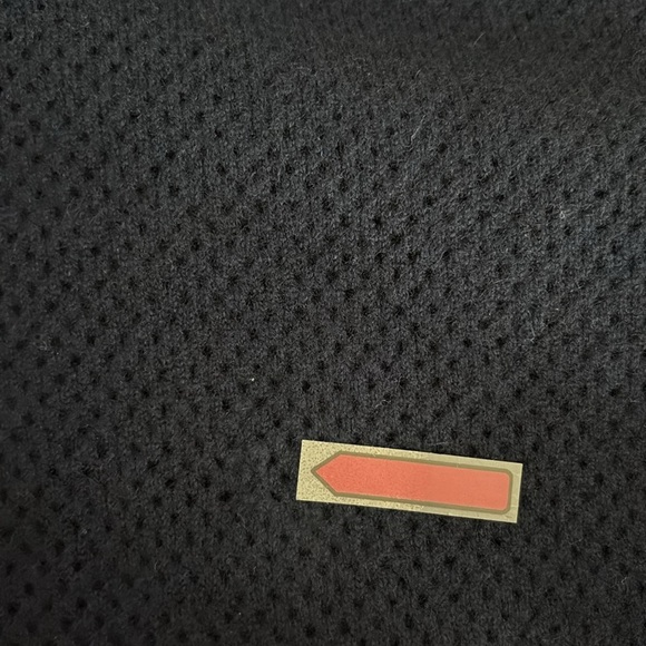 La Ligne Wool & Cashmere Snap Sleeve Meshed Sweater in Navy - Size Small-Repair - Picture 4 of 11